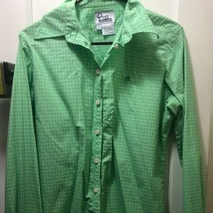 Sz 12 Lilly Pulitzer button down Lilly green EUC